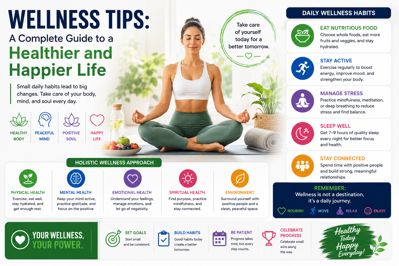 Wellness Tips: A Complete Guide to a Healthier and Happier Life Wellness tips for a healthier life