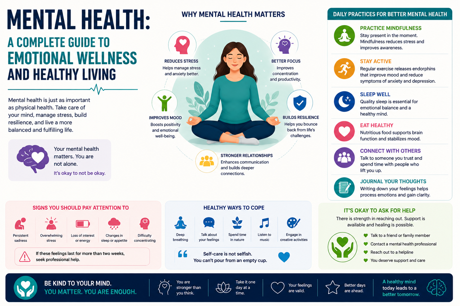 Mental Health: A Complete Guide to Emotional Wellness and Healthy Living Mental health guide for emotional wellness